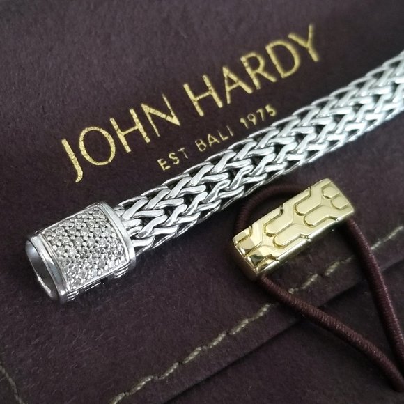 SOLD - JOHN HARDY Classic Diamond Collection Sterling Silver Bracelet - $1195 - Picture 5 of 8